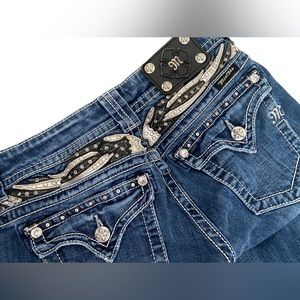 MISS ME Rhinestones Jeans